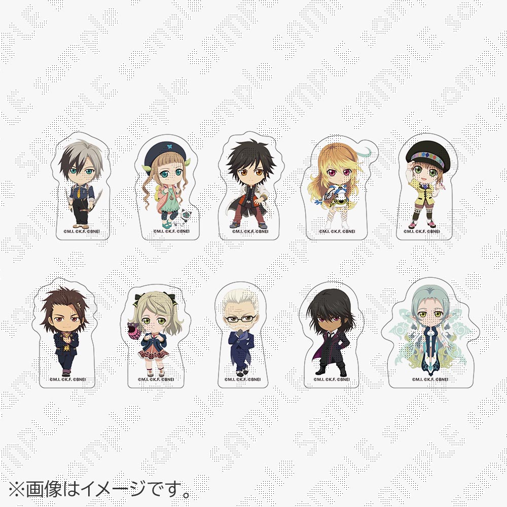 【受注生産】『テイルズ オブ』シリーズ 30周年 ufotable×Production I.G企画　「TALES OF XILLIA 2」みにきゃらオーロラステッカーセット