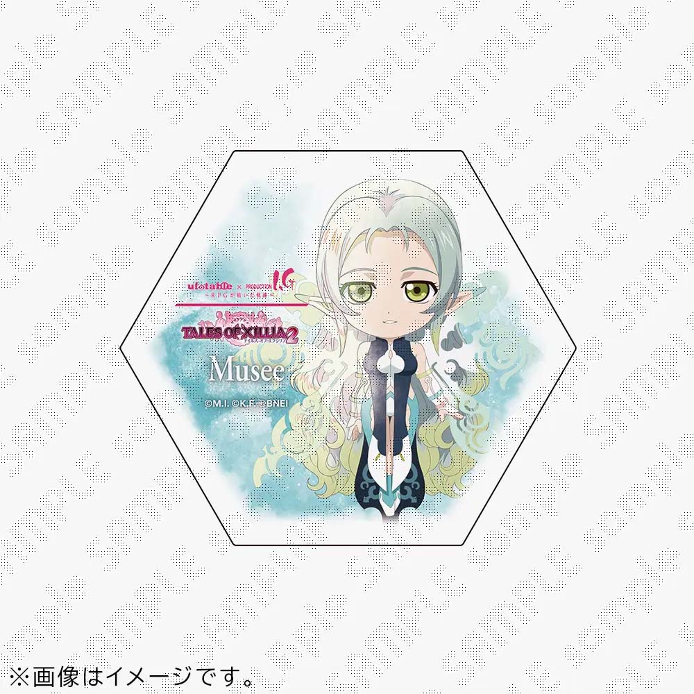 【受注生産】『テイルズ オブ』シリーズ 30周年 ufotable×Production I.G企画　「TALES OF XILLIA 2」みにきゃら石コースター　ミュゼ